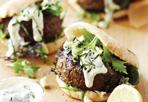 Beef Pita Burgers