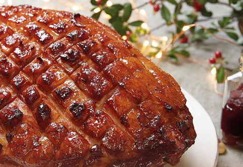 Cranberry & Pomegranate Glazed Ham