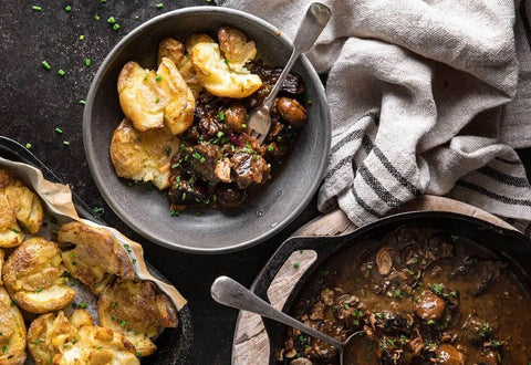 Whiskey & Black Beer Beef Casserole