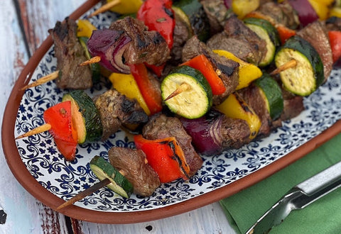 Steak vegetable kebabs recipe - Aussie Butcher New Lynn