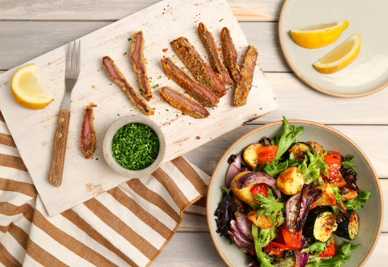 Air fryer beef schnitzel recipe