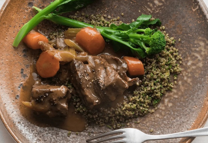 Beef Cheeks and Quinoa