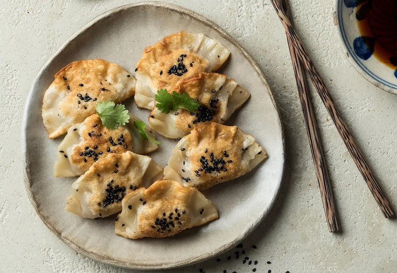 Black sesame beef dumplings