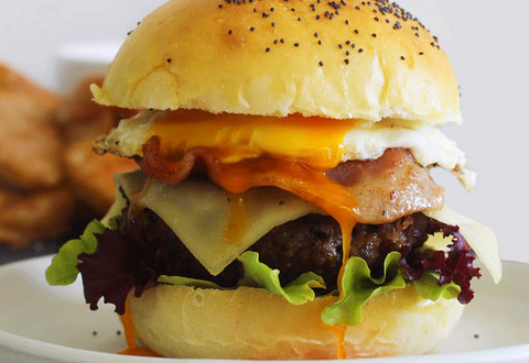 Breakfast Beef Burgers