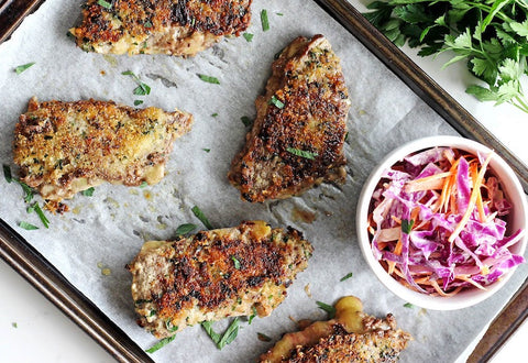 Cheesy Crumbed Beef Schnitzel