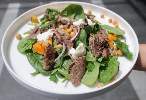 Harissa Lamb Shoulder with Roast Pumpkin Salad