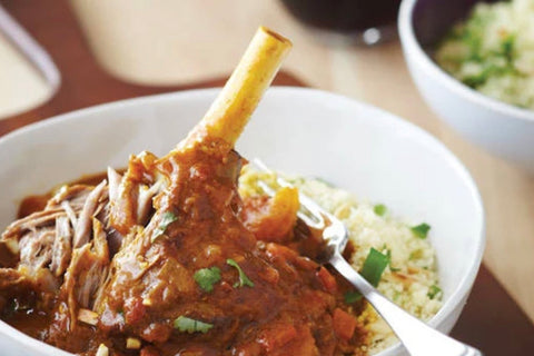 Slow Cooked Moroccan Lamb Shanks