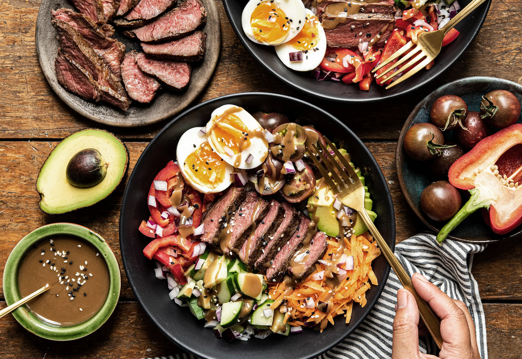 Rump Steak Rainbow Bowls