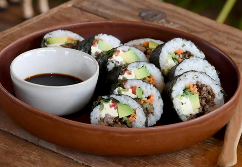Sticky Beef Sushi